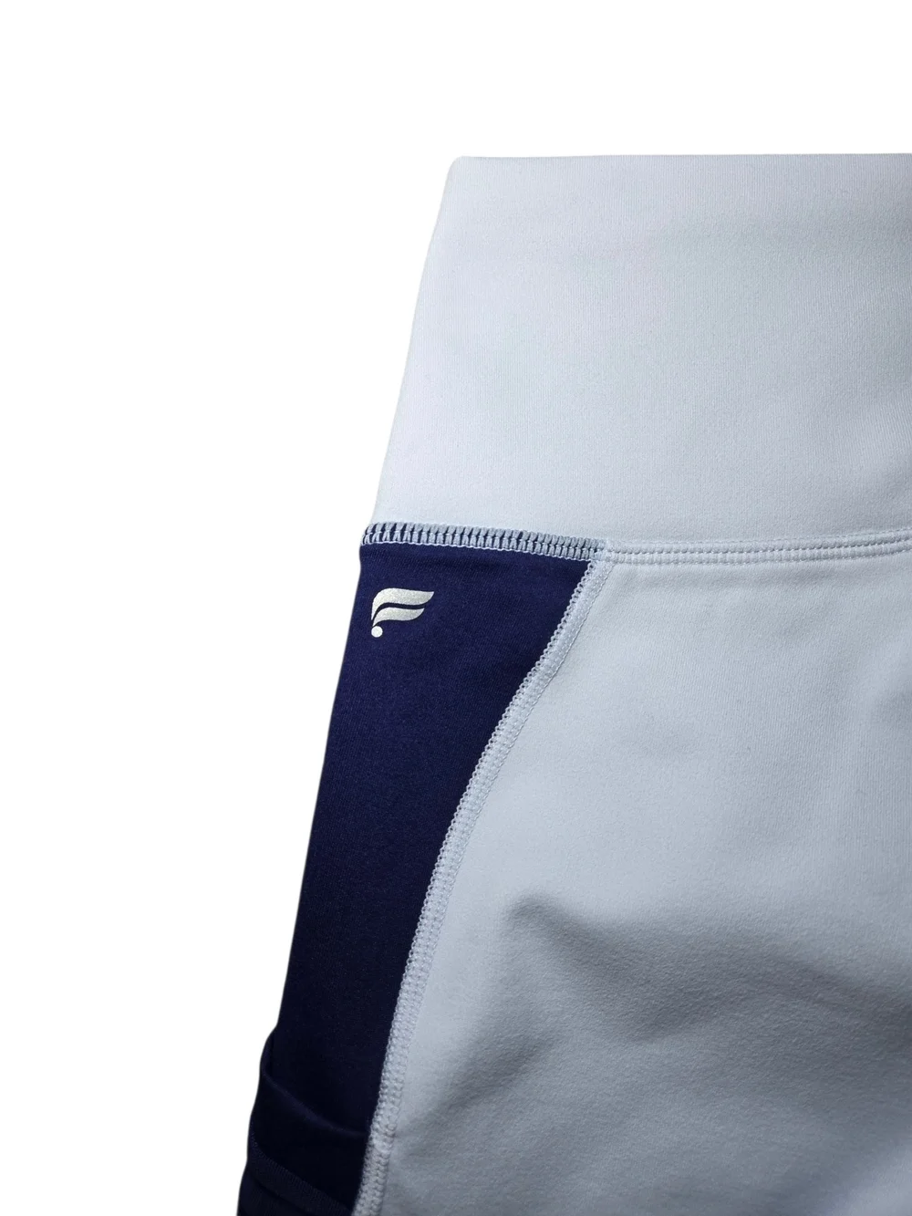 Fabletics White Leggings with Navy Side Panels - Picture 8 of 11